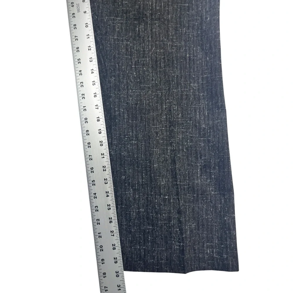 vtg 80s Monsieur Adolfo 36x30 Pants Charcoal Slub Pleated Wide Leg High Rise